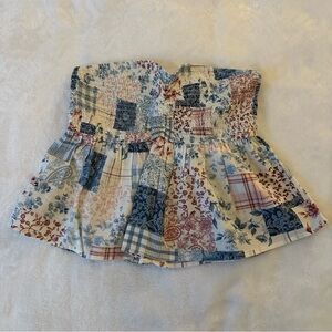NWT✨ AE Patchwork strapless top